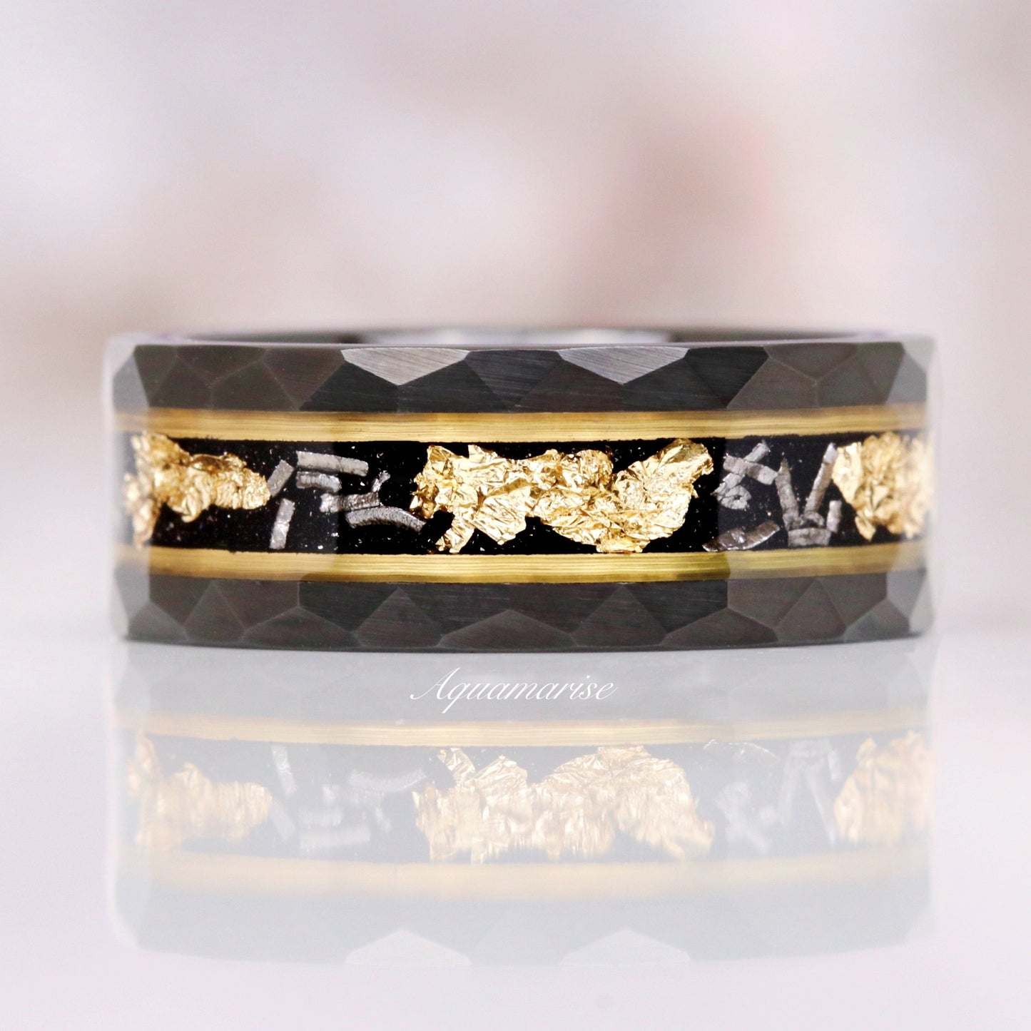 Skye Kite® Galaxy Herkimer Diamond & Meteorite Couples Ring Set