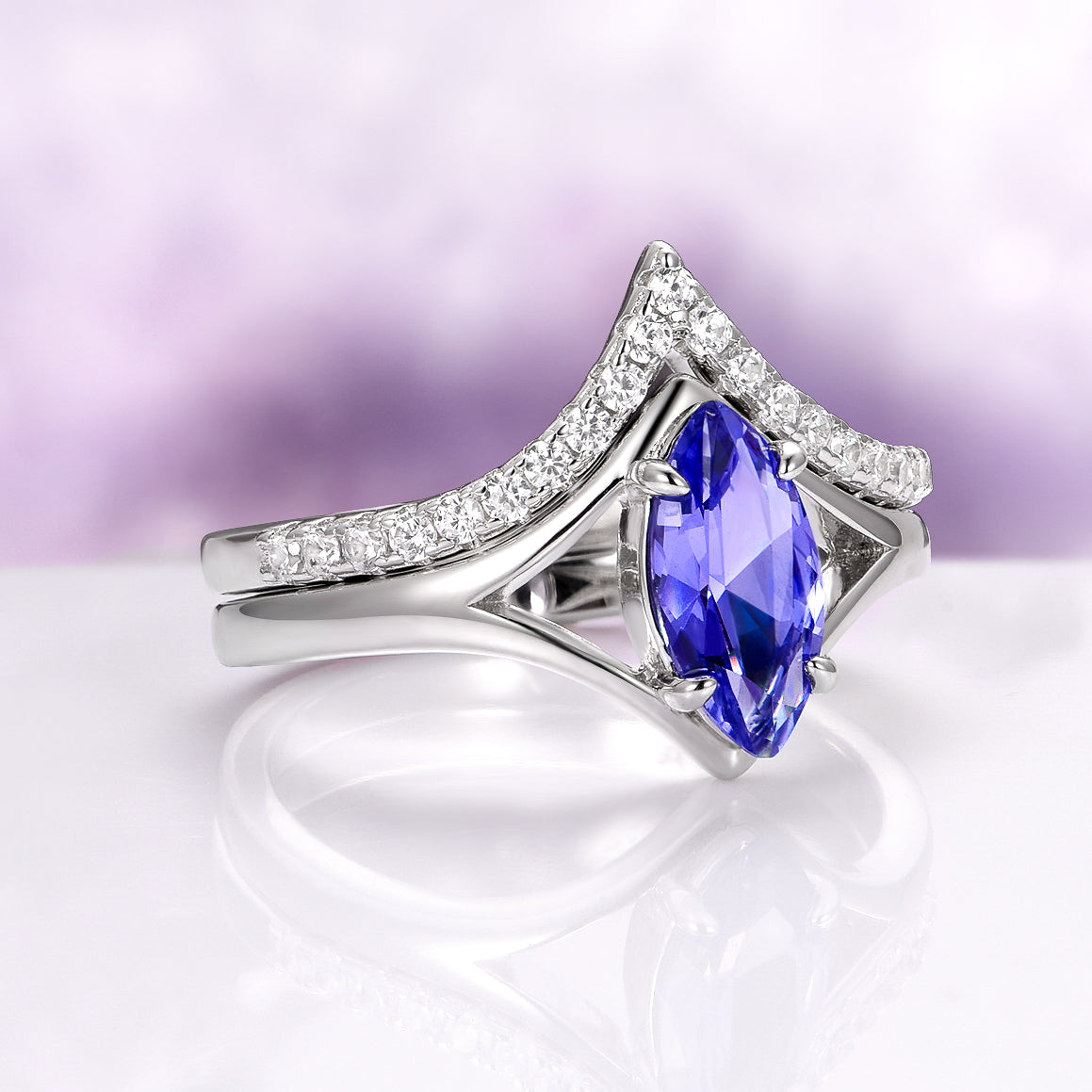 Orion Nebula™ & Tanzanite Couples Ring Set