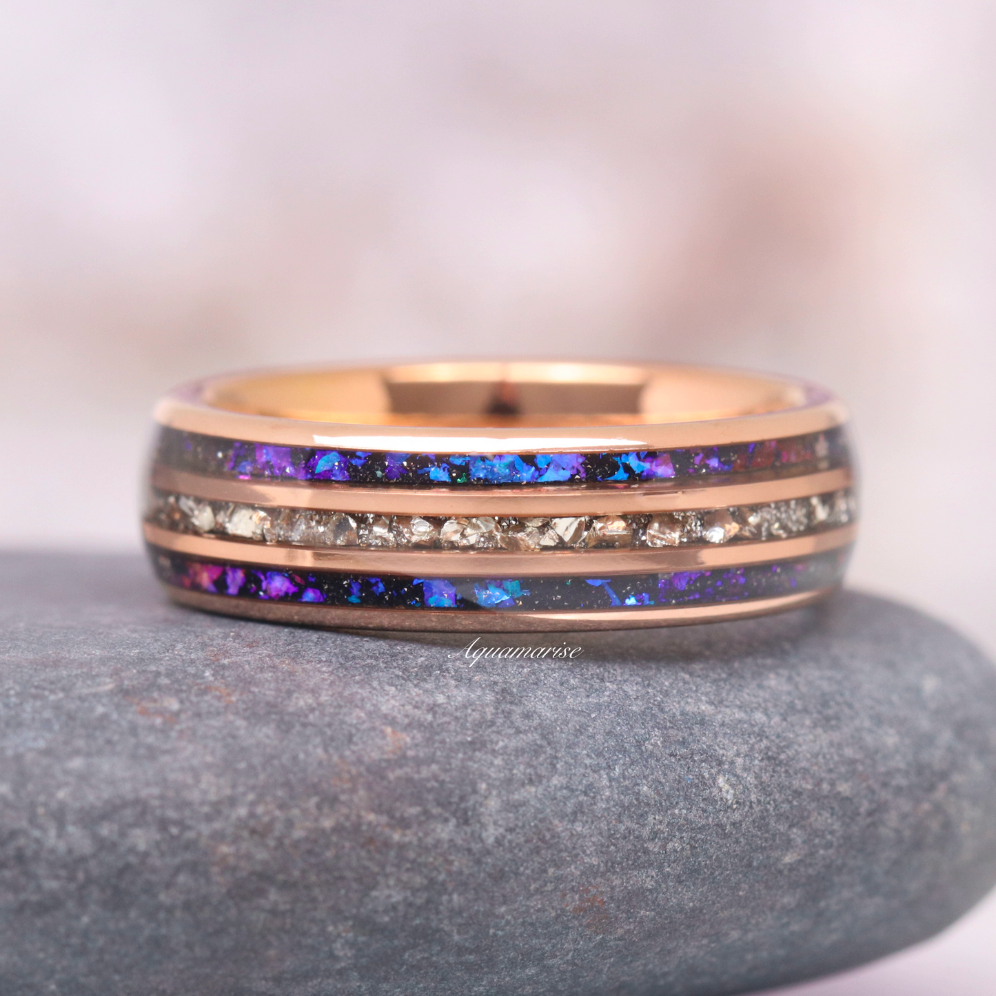 Orion Nebula™ & Crushed Diamond Couples Ring Set
