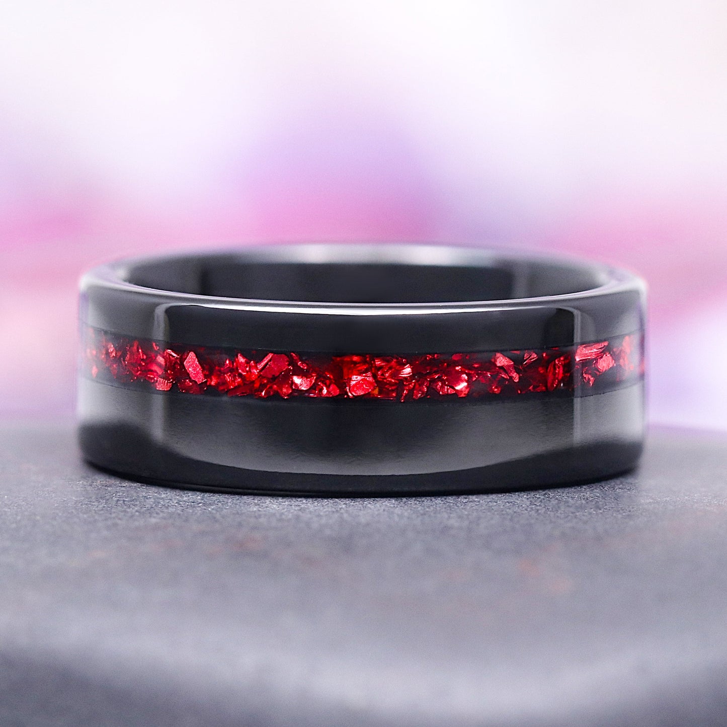 Lilith Coffin Cut Natural Red Garnet Couples Ring Set