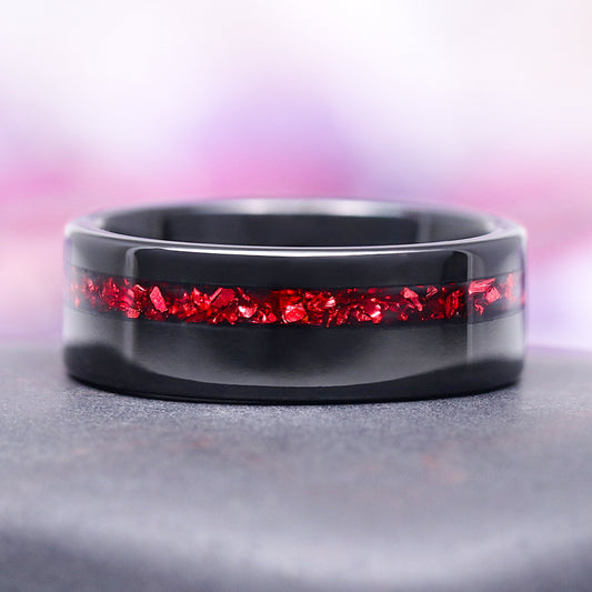 Briar Natural Red Garnet Couples Ring Set