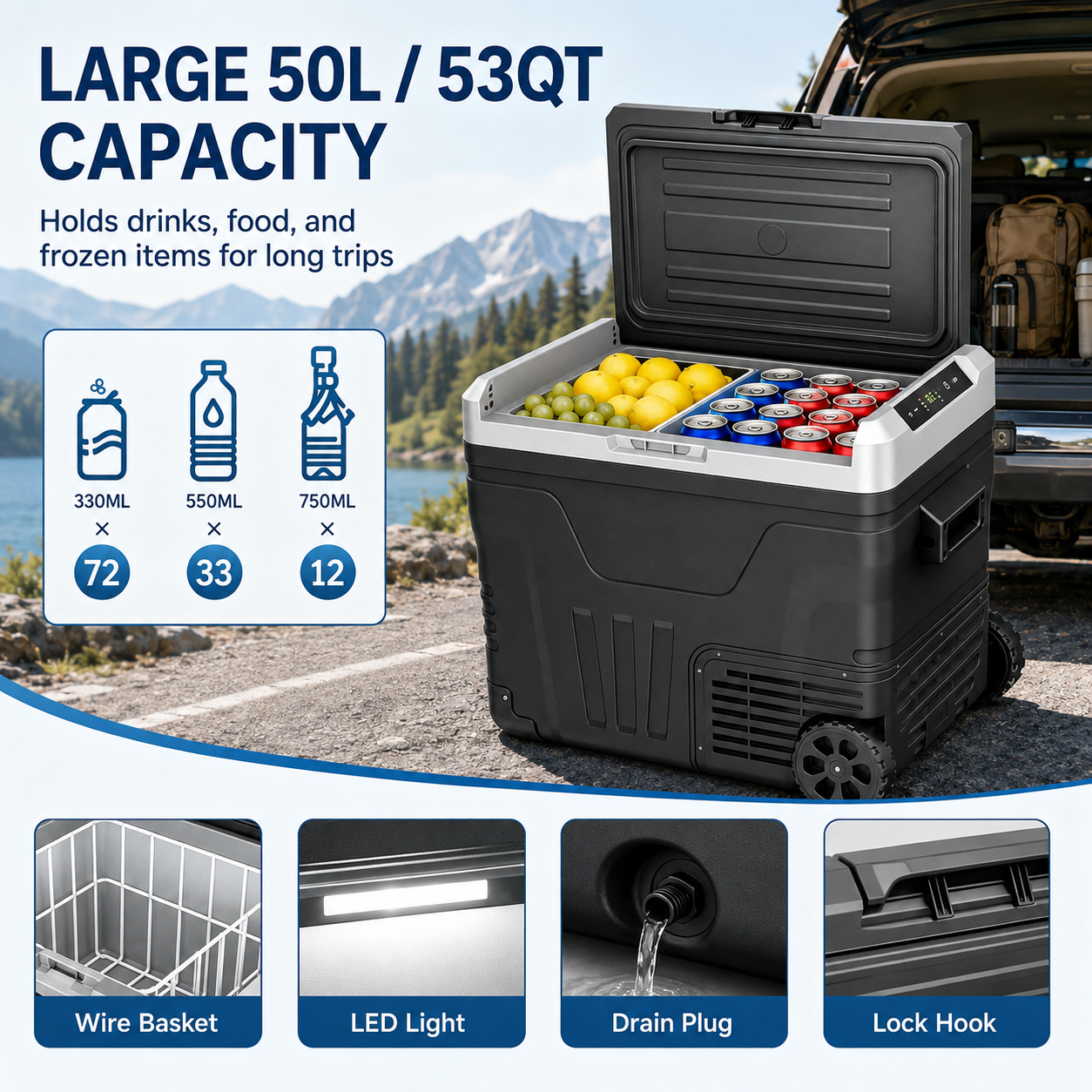 🌊Summer Sale 50% OFF🌹Euhomy Portable Car Refrigerator