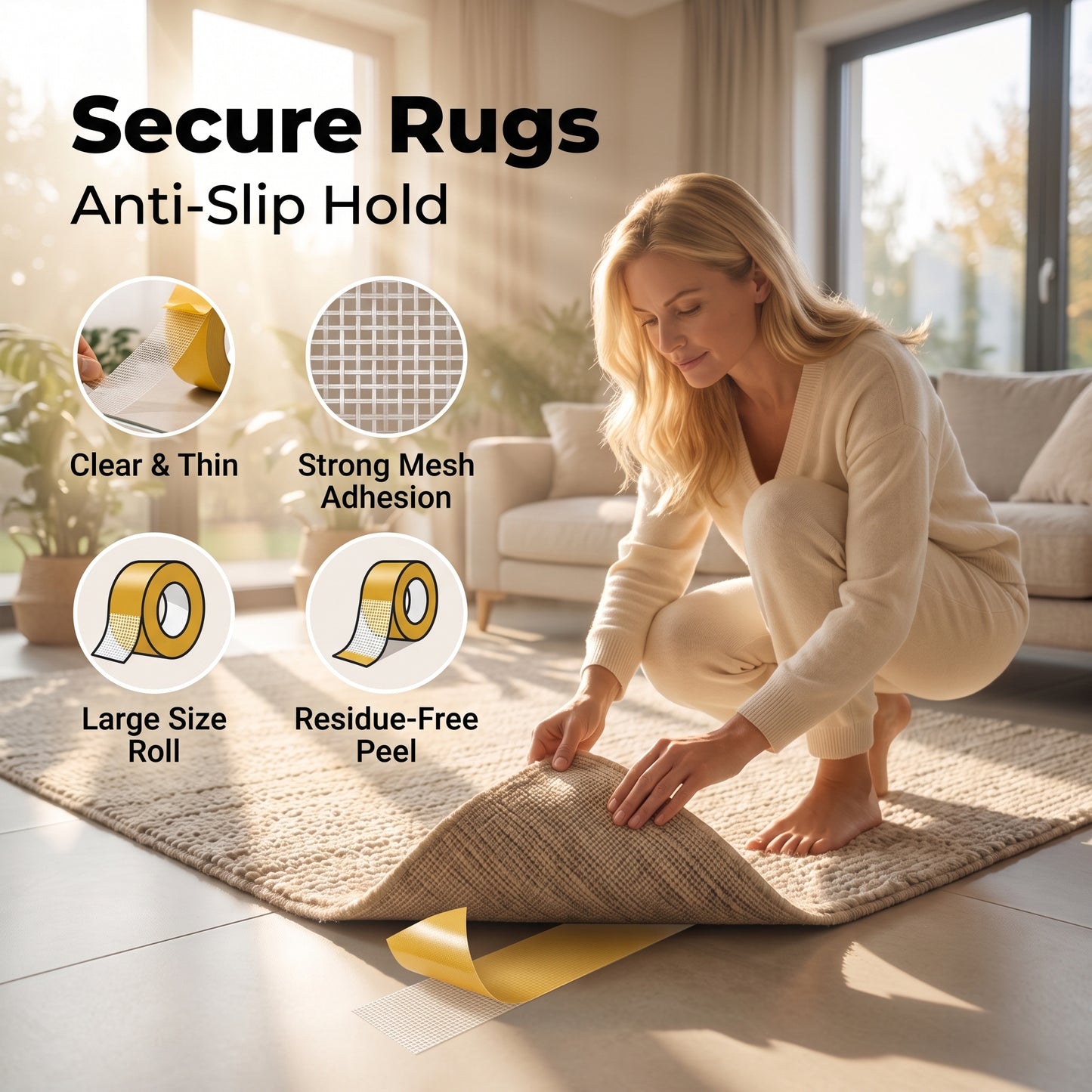 High-Tack Double-Sided Mesh Tape