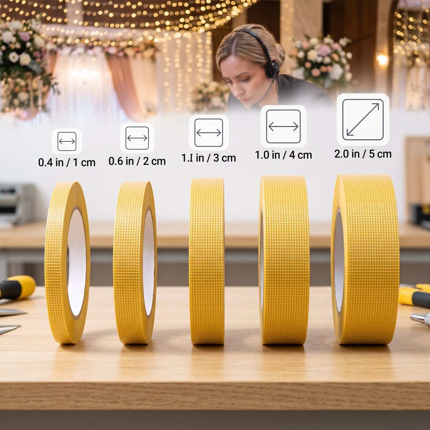 High-Tack Double-Sided Mesh Tape