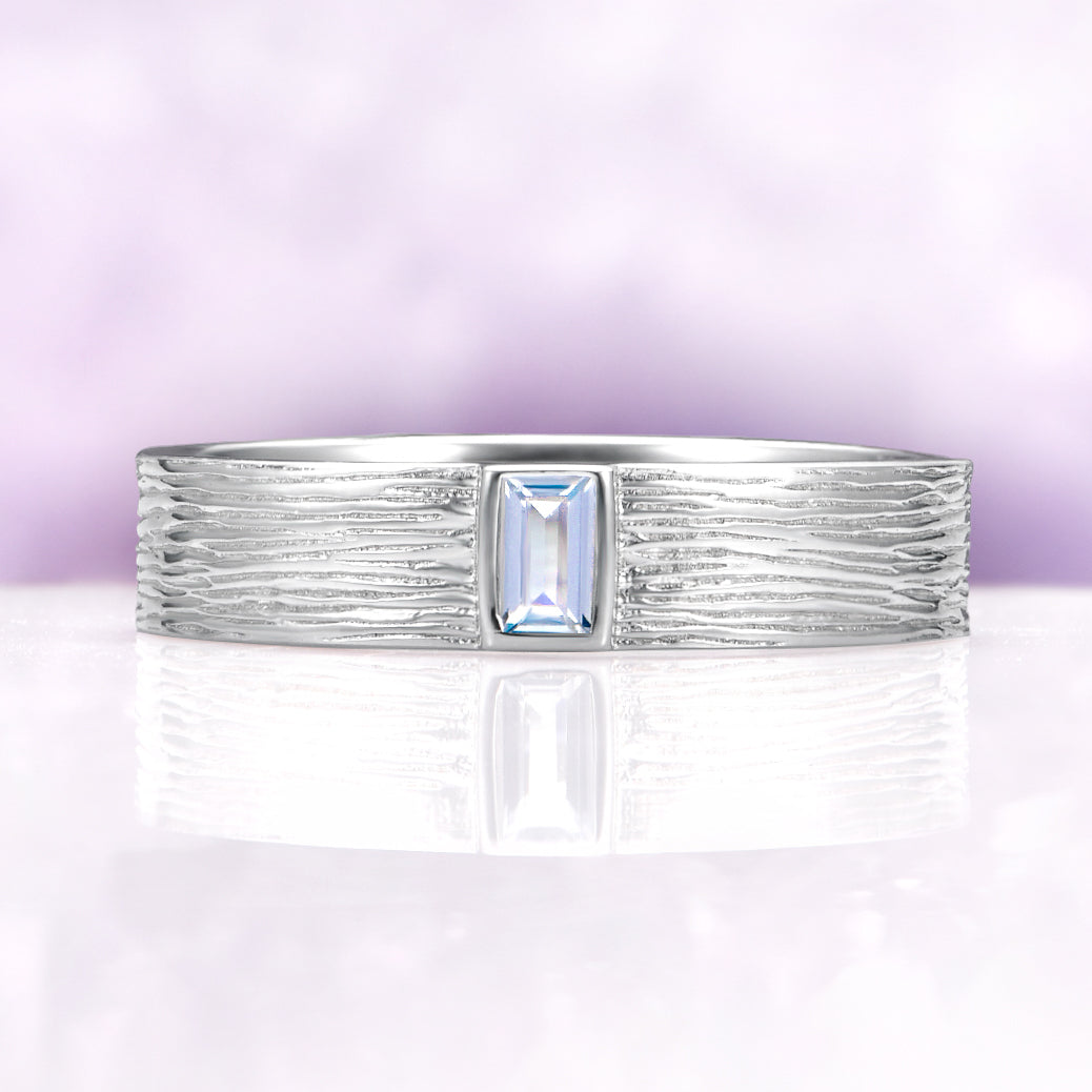 Celtic Aquamarine Couples Ring Set