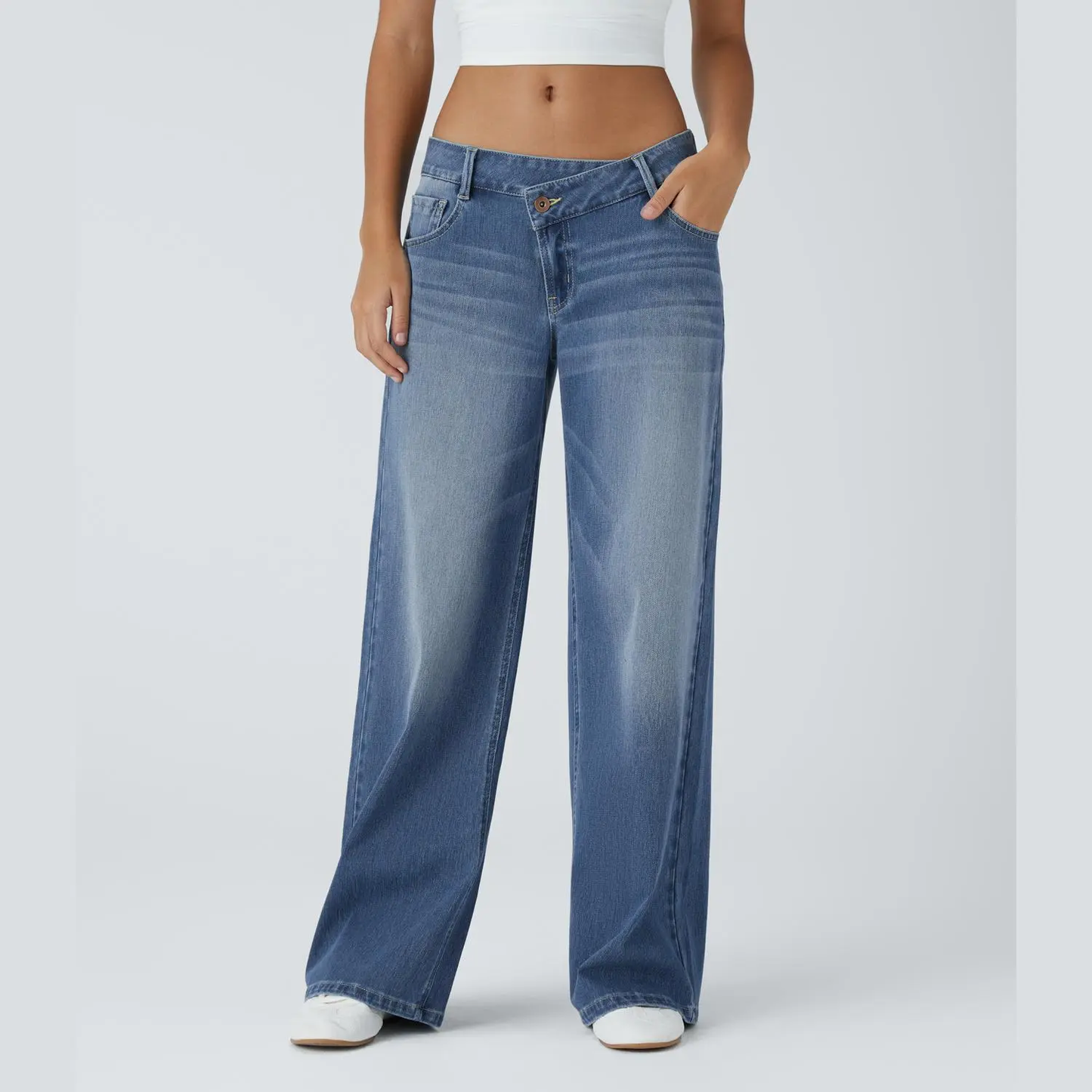 ⚡Women's Low Rise Wide Leg Jeans