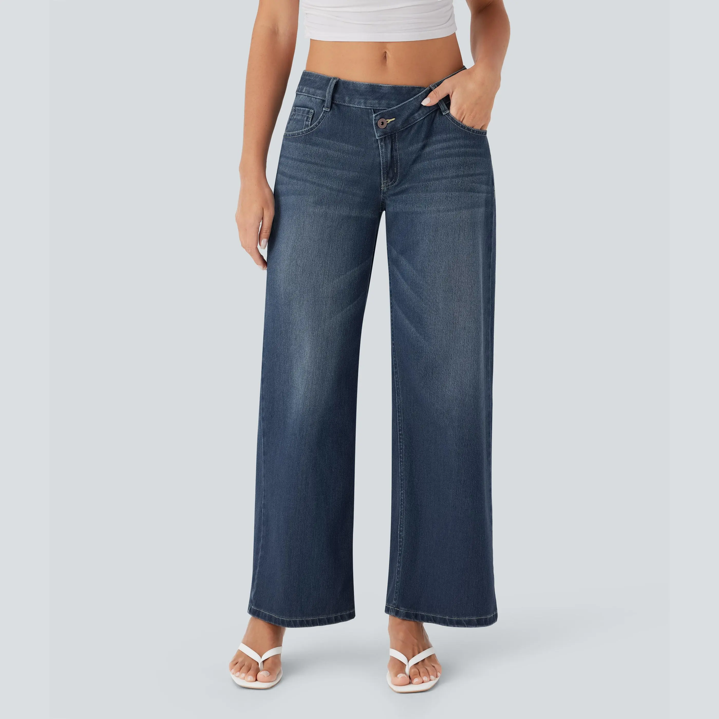 ⚡Women's Low Rise Wide Leg Jeans