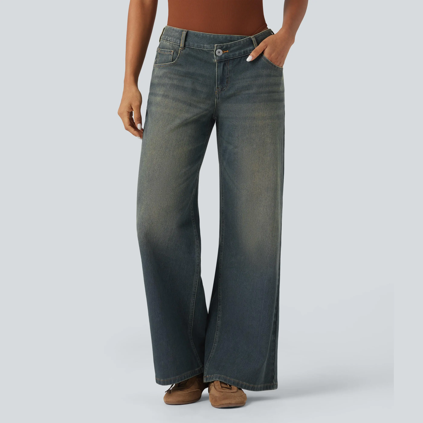 ⚡Women's Low Rise Wide Leg Jeans