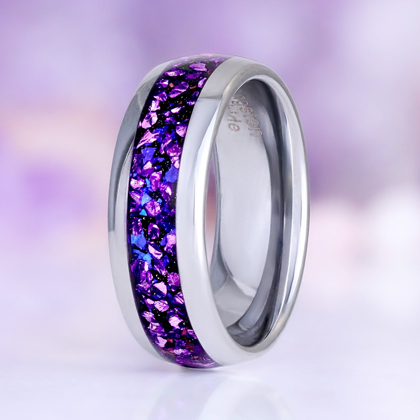 Galaxy Alexandrite Leaf Couples Ring Set