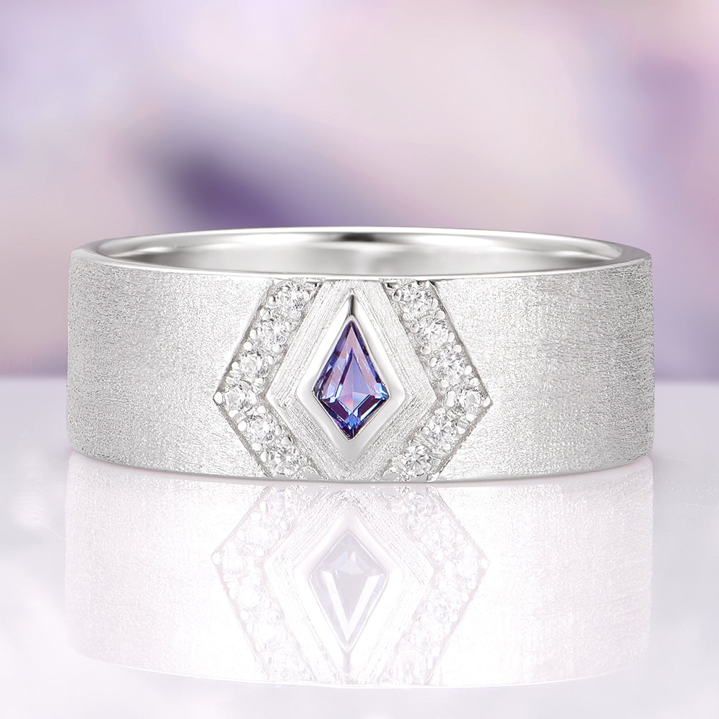 Elowen Alexandrite Couples Ring Set