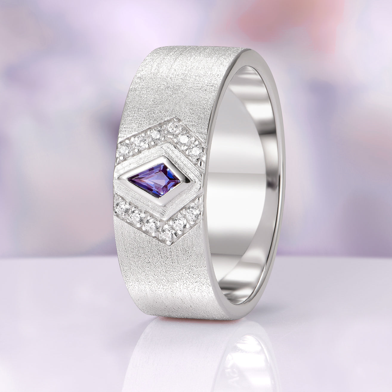 Elowen Alexandrite Couples Ring Set