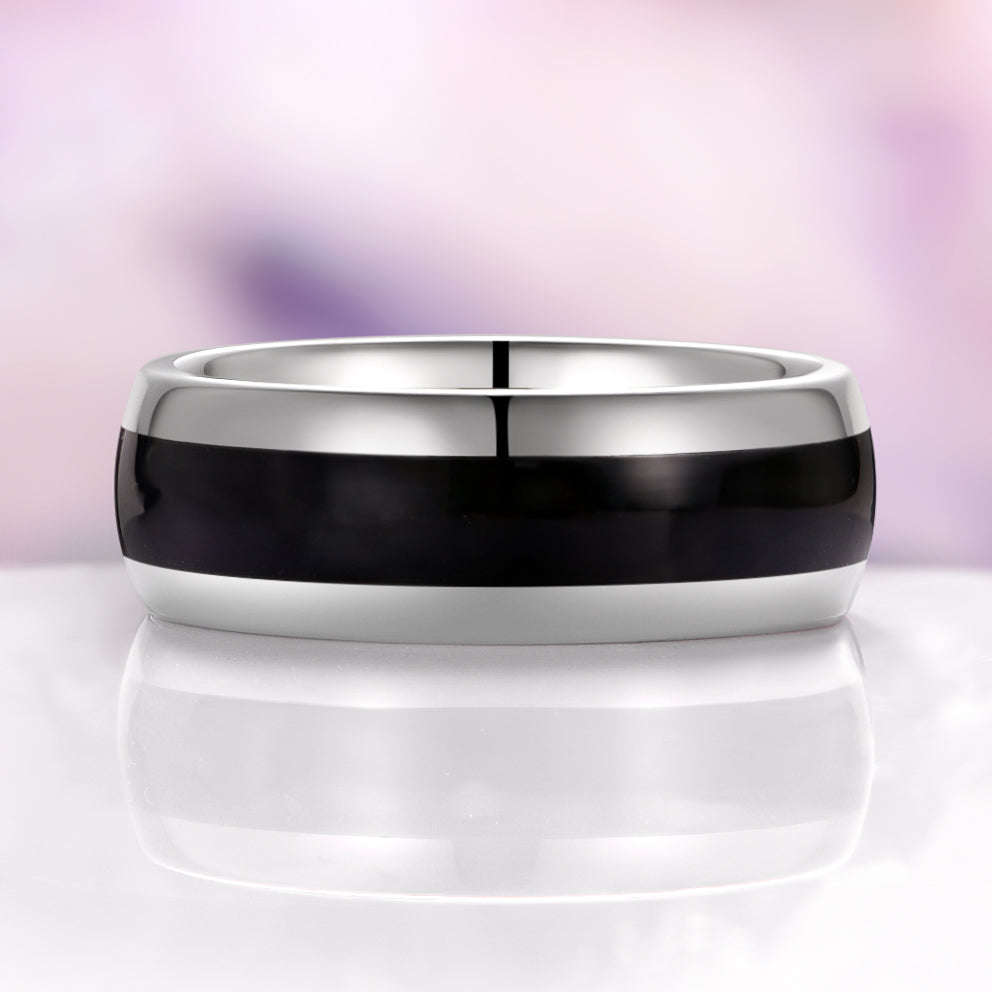 Celtic Black Onyx Couples Ring Set