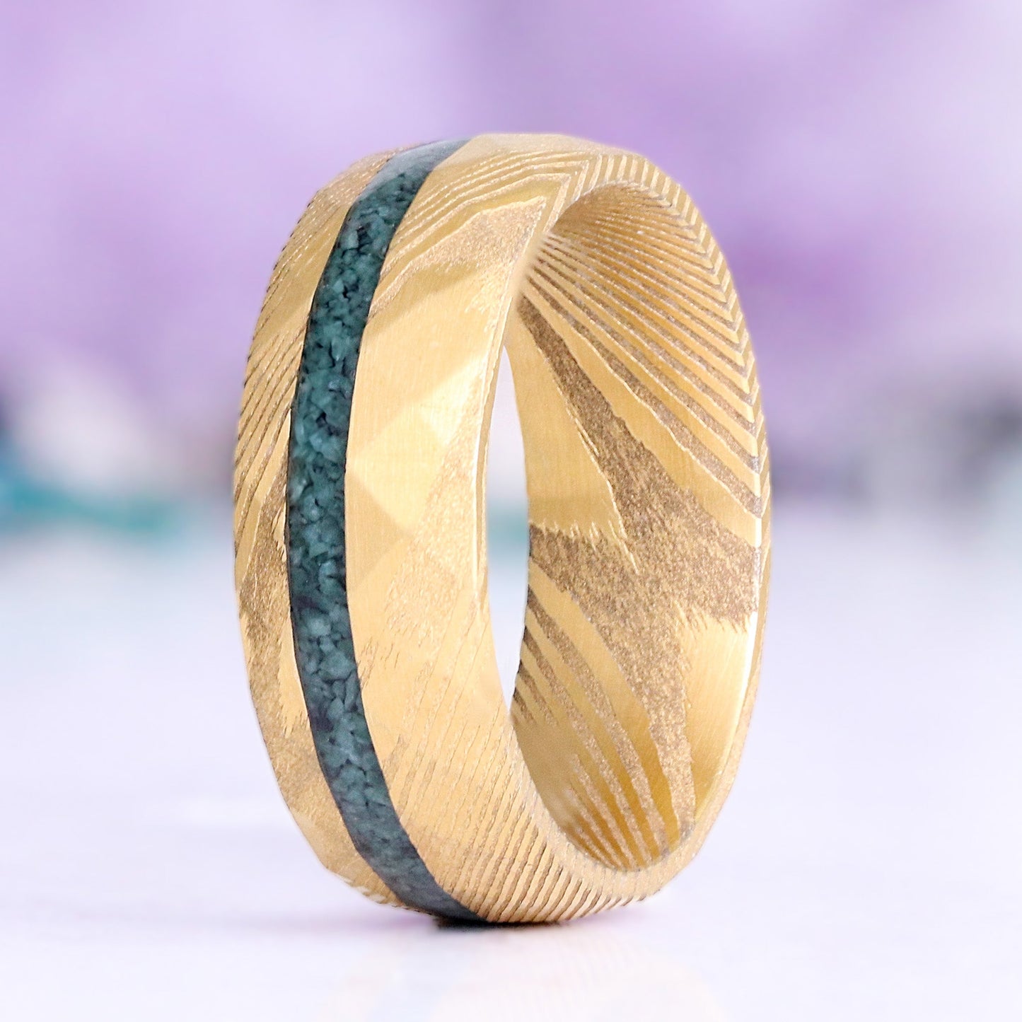 Skye Kite® Green Moss Agate Couples Ring Set