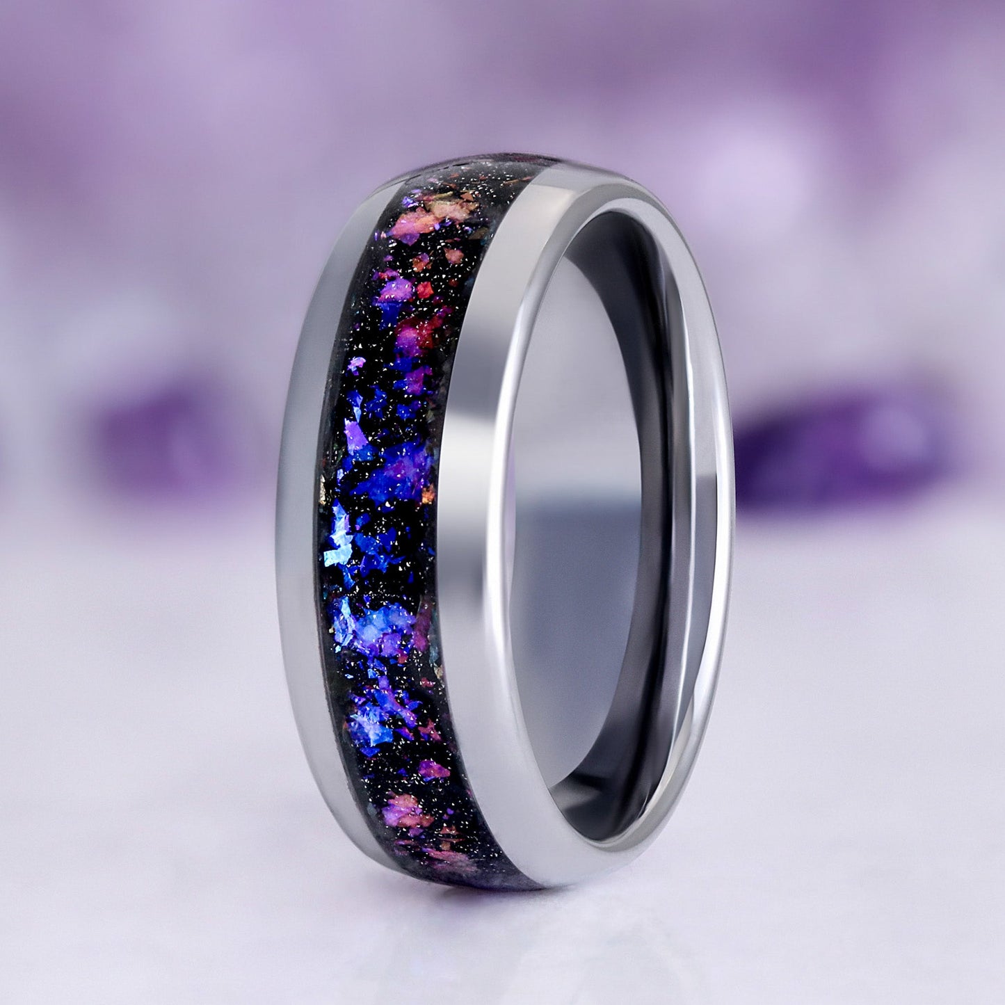 Galaxy Orion Nebula™ & Sapphire Couples Ring Set