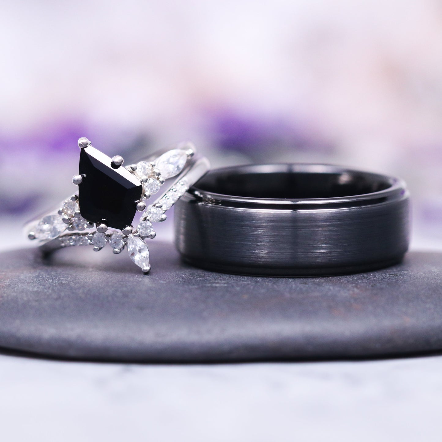Skye Kite™ Black Onyx Couples Ring Set