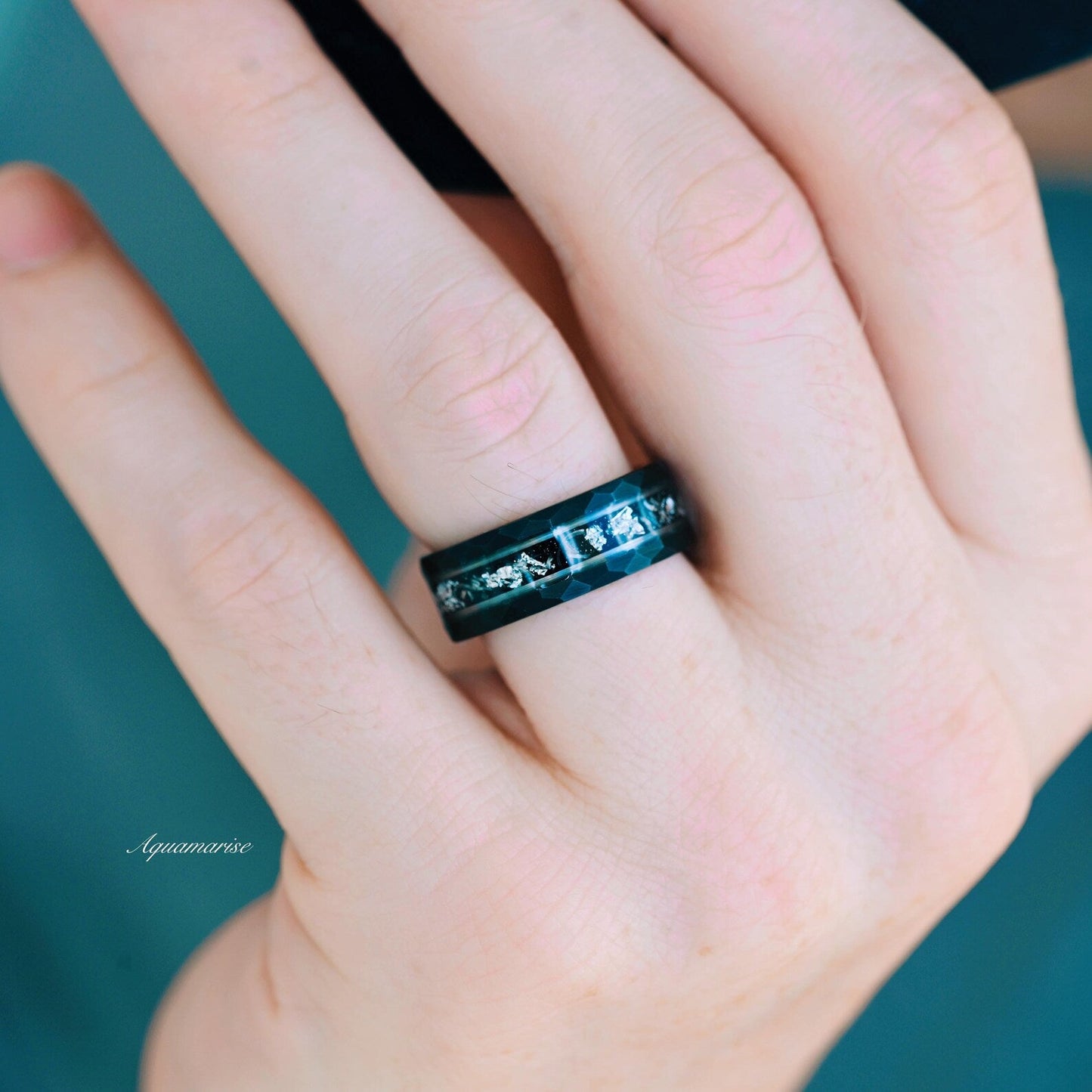 Skye Kite® Galaxy Herkimer Diamond & Meteorite Couples Ring Set